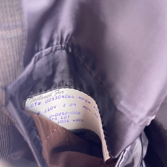 Oak Hall Mens‎ 44R Blazer Jacket 100% Wool Plaid Lined Suit Coat Professional - Picture 5 of 12